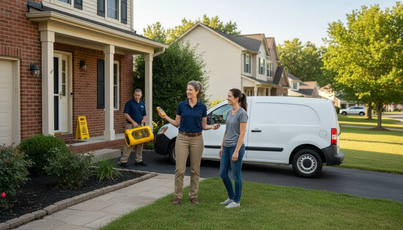 Residential water damage restoration in Roanoke, IL